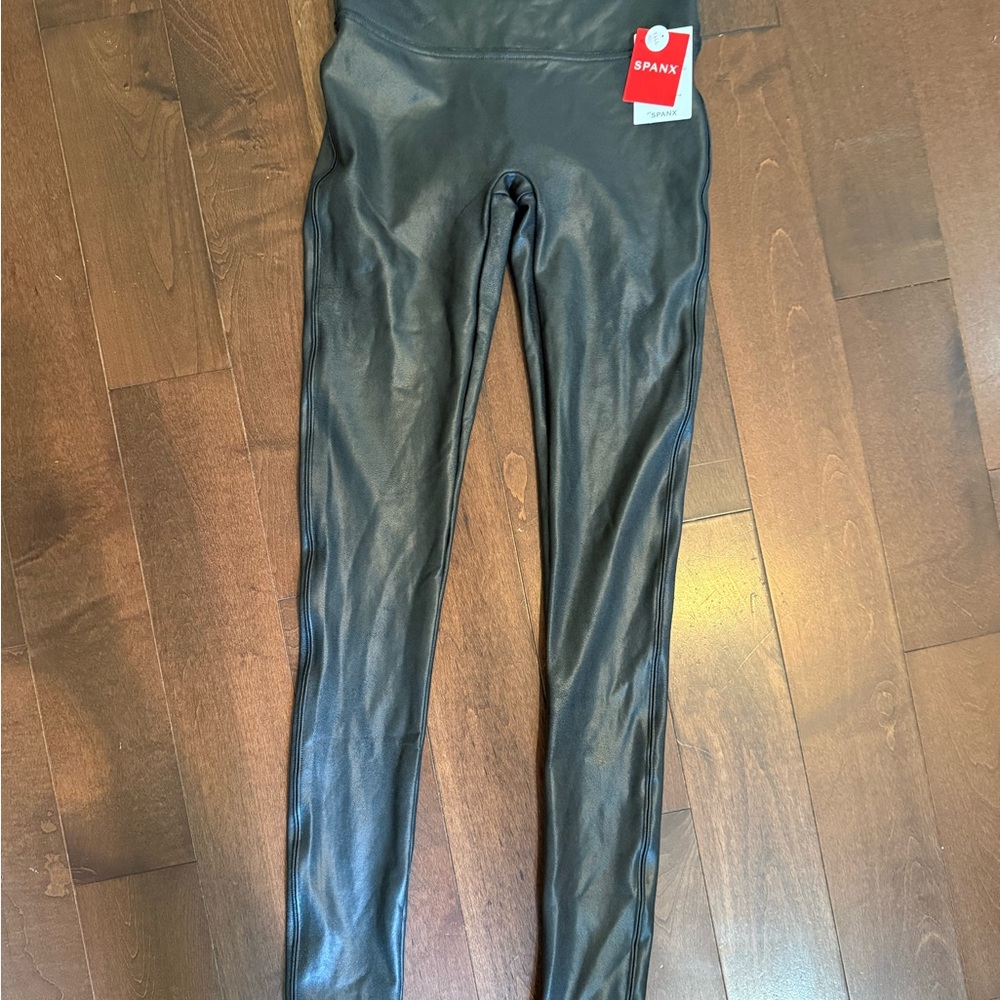 SPANX Shiny Black Leggings